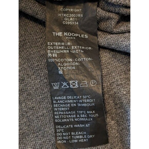 Kooples x Sport Mens L Polo Shirt Gray Short Sleeve Casual Cotton Preppy Relaxed - Picture 5 of 6